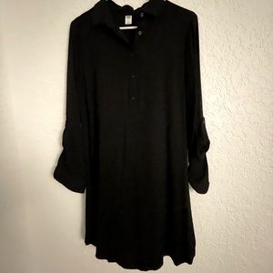Old navy Long sleeve black midi dress